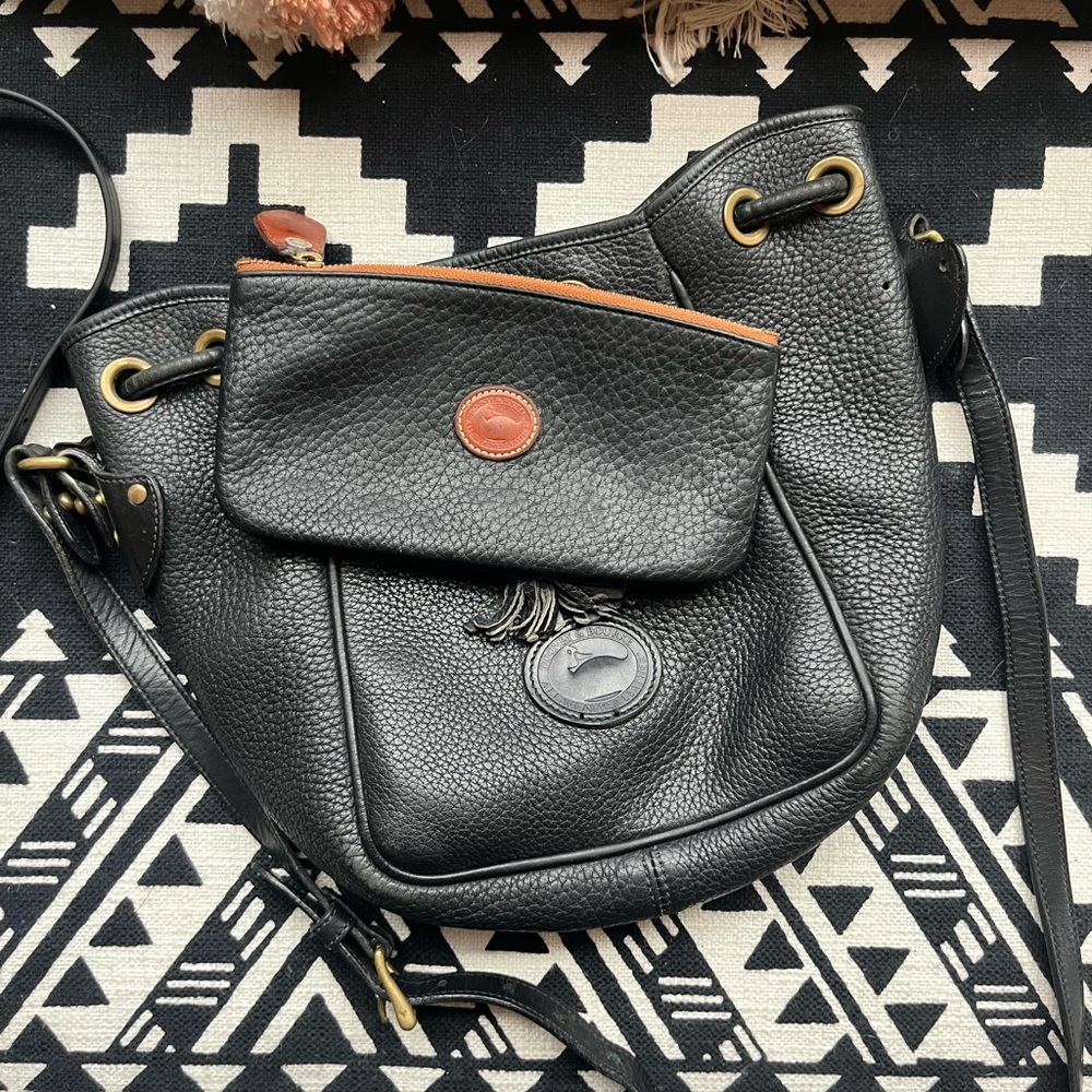 Dooney and Bourke Vintage Black Bucket Bag